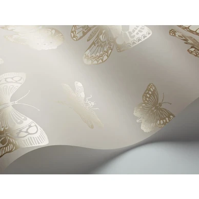 Cole et Sonin harmaa kultainen perhostapetti Butterflies Dragonflies 103 15064 kuva