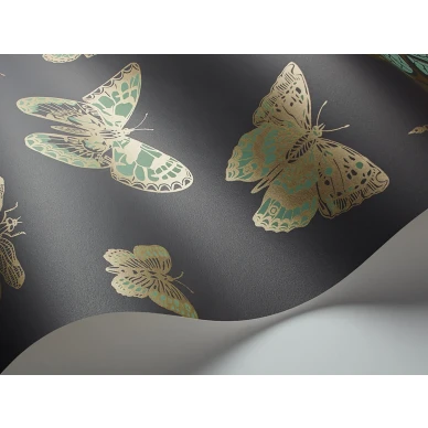 Cole et Sonin tumma perhostapetti Butterflies Dragonflies 103 15067 kuva