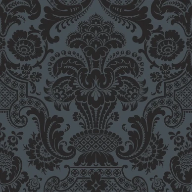 Petrouchka harmaa musta damasktapetti Cole et Sonilta 108 3013 kuva