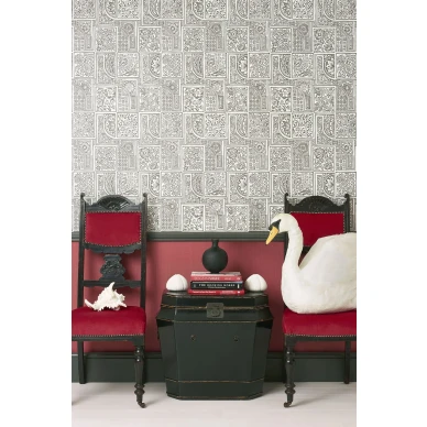 Olohuoneen mustavalkoinen tapetti Bellini Cole et Sonilta 108 9046 kuva