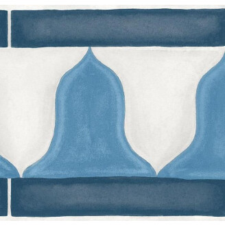 Zellige Border sinivalkoinen tapettiboordi Cole et Sonilta 113 12036 image