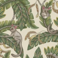 Bush Baby vihrea vaalea lehtitapetti Cole et Sonilta 119 7035