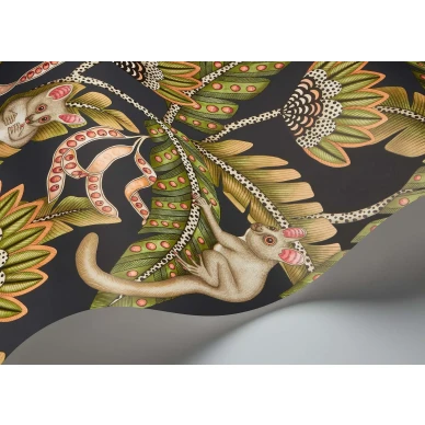 Cole et Son Bush Baby vihrea musta lehtitapetti 119 7031 kuva