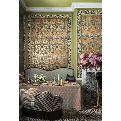 Ruokailuhuoneen elaintapetti Afrika Kingdom pronssivarisena Cole et Sonilta 119 5025 image