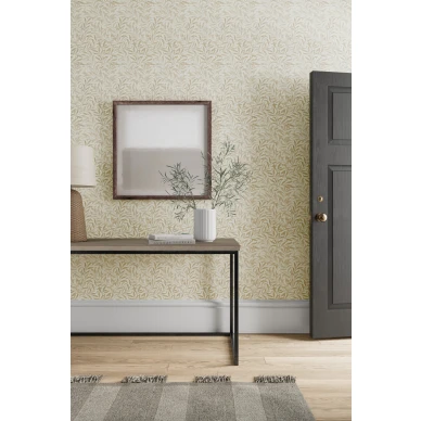 William Morris tapetti Willow Boughs beigella lehtikuviolla 217082 image