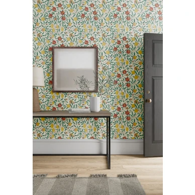 William Morris tapetti Fruit sinisella hedelmakuviolla 217085 image