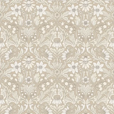 Blomsterfrojd beige kukkatapetti Borastapeterilta 3293 kuva