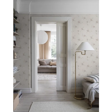 Olohuoneen tapetti Borasilta beigella kukkakuviolla Saga 3290 image