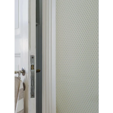 Eteisen tapetti Borasilta vihrealla ruutukuviolla Fredrika 3288 kuva