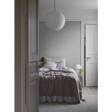 Makuuhuoneen lehtitapetti Borastapeterilta sininen Sommarsloja 3269 image