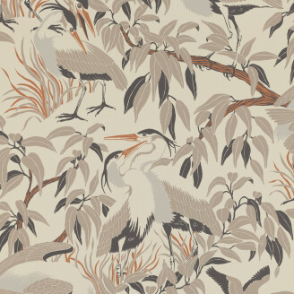 Herons beige lintutapetti Langelid von Bromssenilta 23 59 kuva