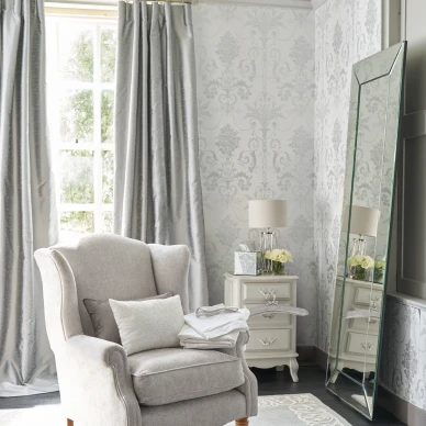 Laura Ashleyn hopeinen kuviotapetti Josette 113379 image