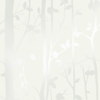 Cottonwood Pearlescent valkoinen lehtitapetti Laura Ashleylta 113341 kuva