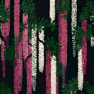 Wisteria Alba roosa kukkamuraali Designers Guildilta image