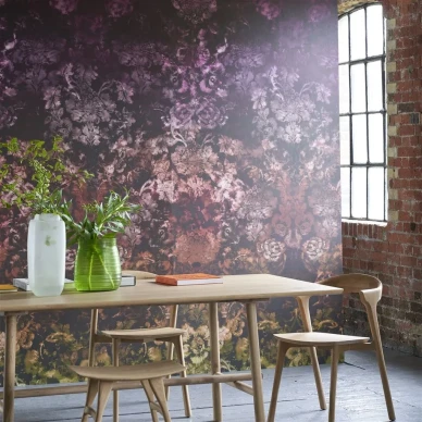 Designers Guild keittiotapetti kukkakuviolla Tarbana Damask kuva