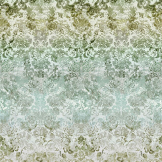Tarbana Damask vihrea kukkatapetti Designers Guildilta kuva