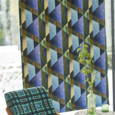 Designers Guild geometrinen tapetti Minakari Geo kuva