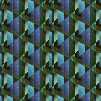 Minakari Geo sininen geometrinen tapetti Designers Guildilta kuva