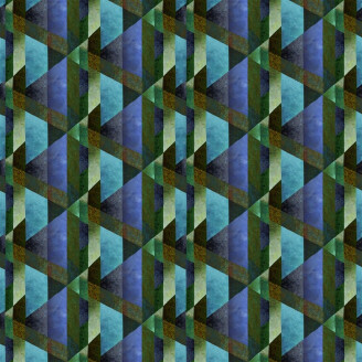 Minakari Geo sininen geometrinen tapetti Designers Guildilta image