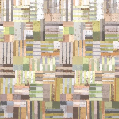 Achara ruskea geometrinen tapetti Designers Guildilta kuva