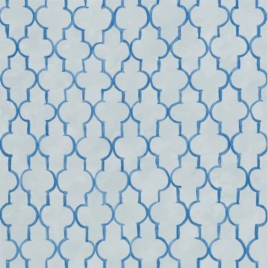 Pergola Trellis sininen graafinen tapetti Desingers Guildilta image