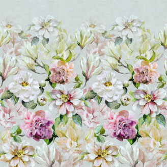Jardin Botanique roosa romanttinen kukkatapetti Designers Guildilta kuva