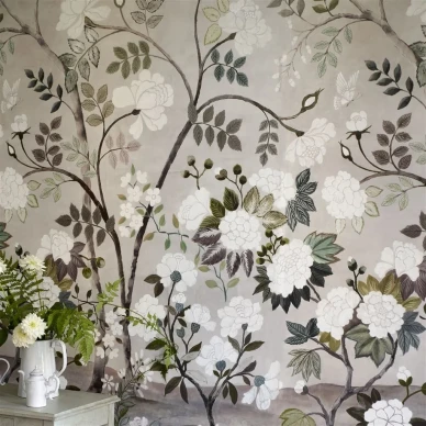 Designers Guildin suurikuvioinen kukkatapetti Fleur Orientale kuva