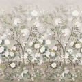 Fleur Orientale ruskea kukkatapetti Designers Guildilta