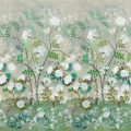 Fleur Orientale vihrea kukkatapetti Designers Guildilta