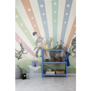 Leikkimielinen elaintapetti Rebel Wallsilta Circus R18172 kuva