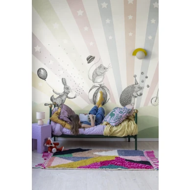 Rebel Wallsin leikkimielinen elaintapetti Circus R18171 kuva