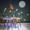 Keittion tapetti Pixie sininen kukkatapetti Rebel Wallsilta R18191