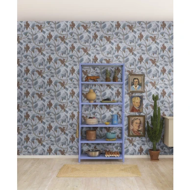 Sininen elaintapetti lastenhuoneeseen Rebel Wallsilta Squirrel Mountain R17982 image