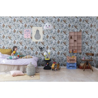 Sininen lastentapetti Squirrel Mountain Rebel Wallsilta R17982 image