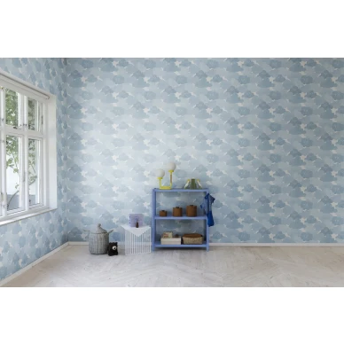 Sininen pilvitapetti Happy Clouds Rebel Wallsilta R18142 kuva