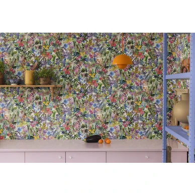 Keittion varikas kukkatapetti Poppy Meadow Rebel Wallsilta R18121 kuva
