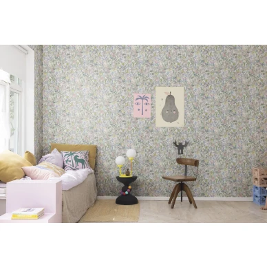 Makuuhuoneen tapetti kukkakuviolla Poppy Meadow Rebel Wallsilta R18122 kuva