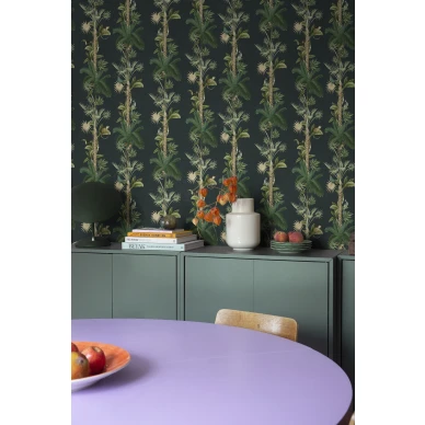 Tummanvihrea apinatapetti Monkey Island Rebel Wallsilta R18102 kuva