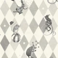 Circus Corner harmaa elaintapetti Rebel Wallsilta R18043