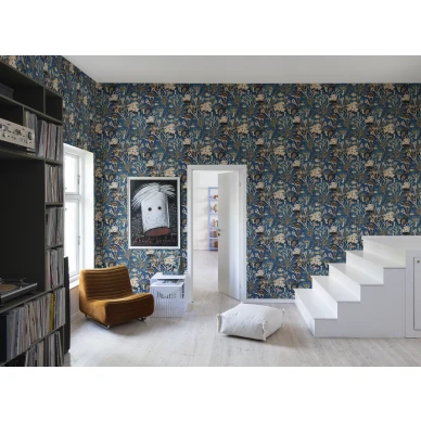 Olohuoneen tumma meritapetti Aquarium R18033 image