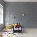 Lastenhuoneen sininen avaruustapetti Planetarium Rebel Wallsilta R18023