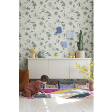 Lastentapetti vaalea tapetti planeettakuviolla Rebel Wallsilta Planetarium R18022 image