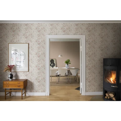 Sandbergin vanhanaikainen kukkatapetti Karins Bukett S10164 kuva