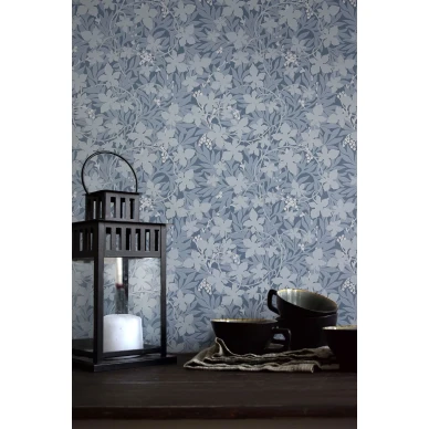 Sininen lehtitapetti Vinbarsblad Durolta 367 04 kuva