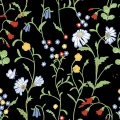 Midsommar musta kukkatapetti Durolta 363 02