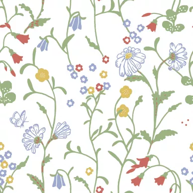 Midsommar vaalea kukkatapetti Durolta 363 01 kuva