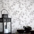 Harmaa kukkatapetti Durolta Bella 366 03