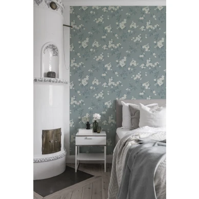 Romanttinen kukkatapetti makuuhuoneeseen Durolta Karin 679 03 kuva