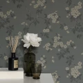 Tummanharmaa tapetti Karin Durolta 679 04