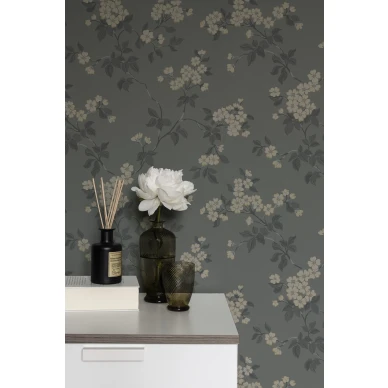 Tummanharmaa tapetti Karin Durolta 679 04 kuva